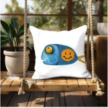 Funny fish illustration decorative interior art 