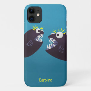 Funny Fish Monsters Kids Name iPhone 11 Case