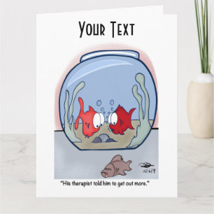 Funny Fish Story Folded Greeting Card