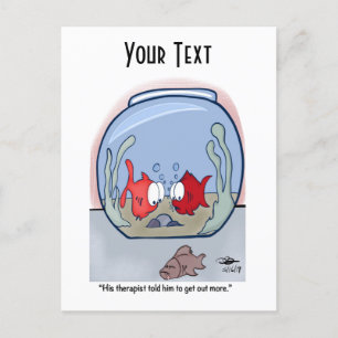 Funny Fish Story Postcard