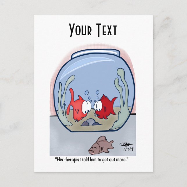Funny Fish Story Postcard (Front)