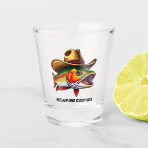 Funny Fish with a Cowboy Hat- Shot Glass