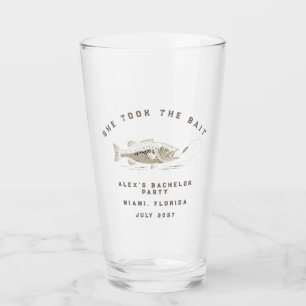 Funny Fisherman Custom Fishing Bachelor Party Glass