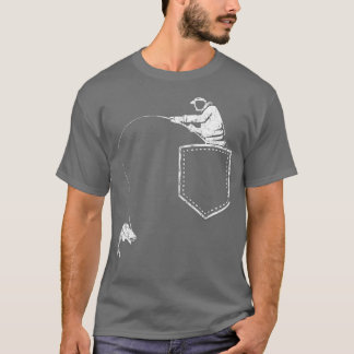 Funny Fisherman Fishing Pocket T  For Father & Gra T-Shirt