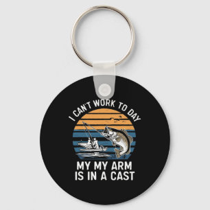 Funny Fisherman I Can Work Today Key Ring