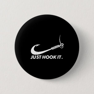 Funny Fisherman Just Hook It 6 Cm Round Badge
