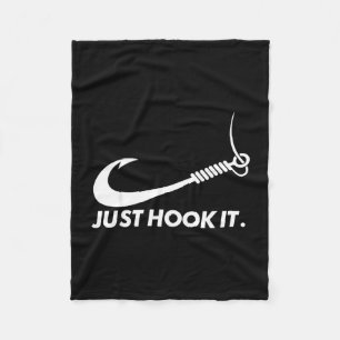Funny fisherman just hook it fleece blanket