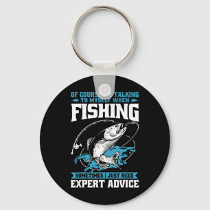 Funny Fisherman Of Course I'm Talking To Myself Wh Key Ring