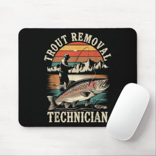 Funny Fisherman Trout Fly Fishing Mouse Mat