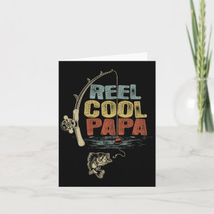 Funny Fisherman Vintage Reel Cool Papa  Card
