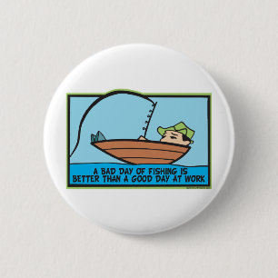 Funny Fisherman's 6 Cm Round Badge