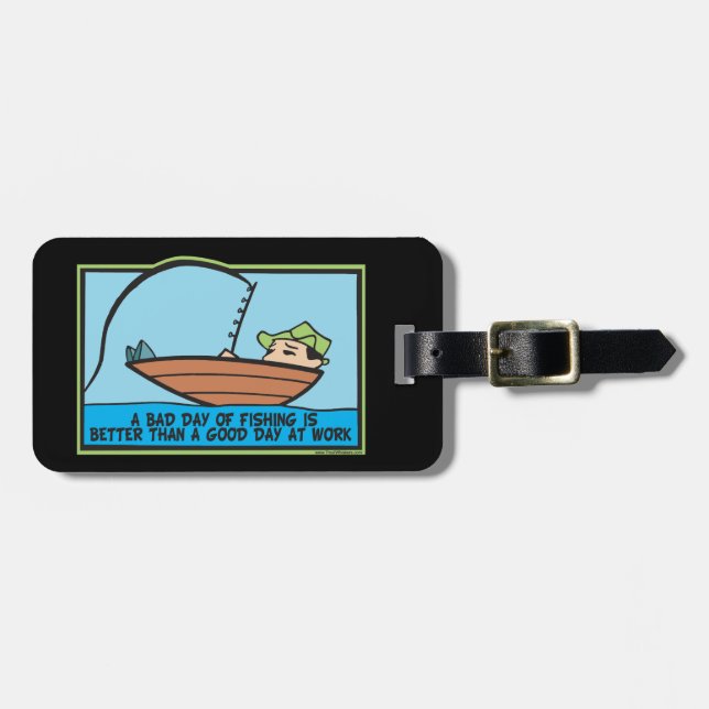 Funny Fisherman's Luggage Tag (Front Horizontal)