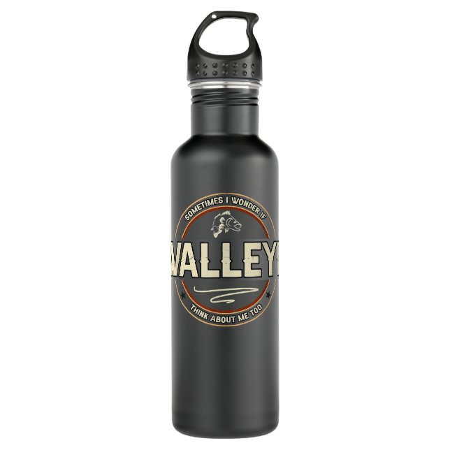 Funny Fishermen Quotes Walleye Fishing Jokes  710 Ml Water Bottle (Front)