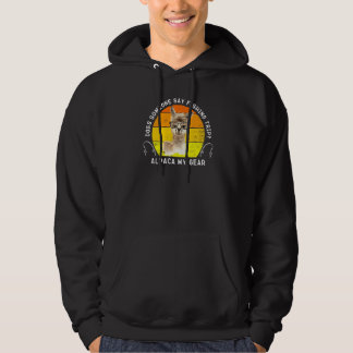Funny Fishing Alpaca My Gear Fisherman Pun Angler  Hoodie