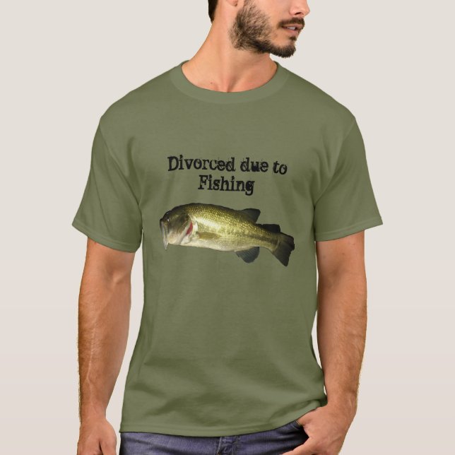 Funny Fishing And Divorced Men's T-Shirt (Front)