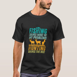 Funny Fishing And Hunting Christmas Humour Hunter  T-Shirt