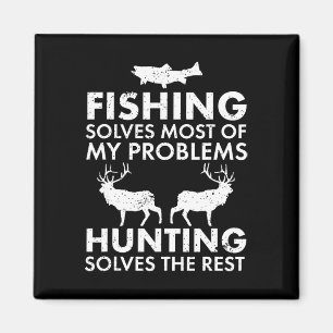 Funny Fishing And Hunting Gift Christmas Humour Hu Magnet