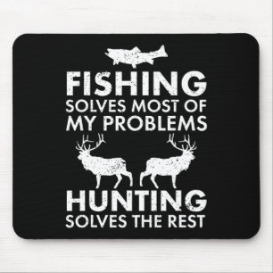Funny Fishing And Hunting Gift Christmas Humour Hu Mouse Mat