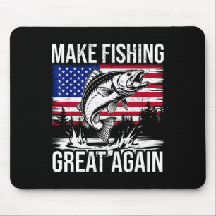 Funny Fishing And Trump Fisherman Gifts American F Mouse Mat