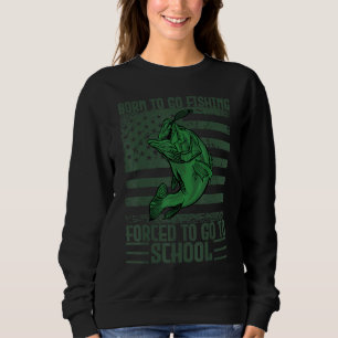 Funny Fishing Apparel Fisherman Bass Fish Boys Ki Sweatshirt