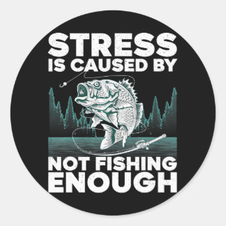 Funny Fishing Bass Fly Fishing Lovers Classic Round Sticker