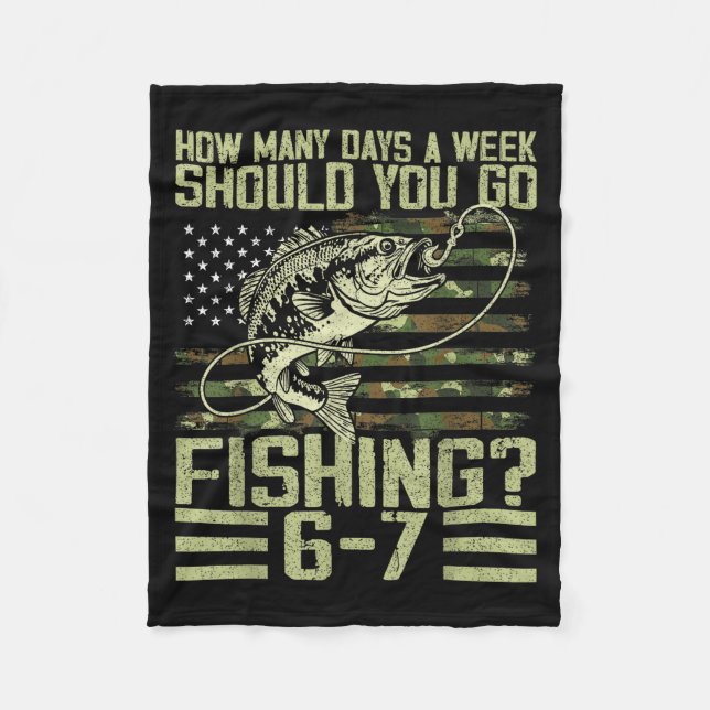 Funny Fishing Boy Teens Kid Camouflage Usa Flag B  Fleece Blanket (Front)