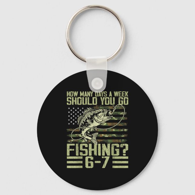 Funny Fishing Boy Teens Kid Camouflage Usa Flag B  Key Ring (Front)