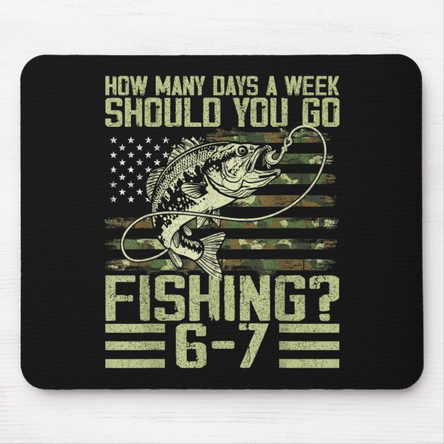 Funny Fishing Boy Teens Kid Camouflage Usa Flag B  Mouse Mat (Front)