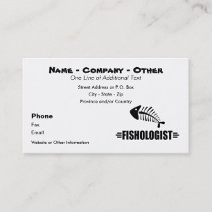 Funny Fishing Business Card