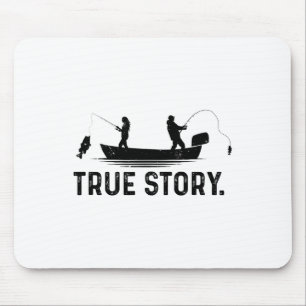 Funny Fishing Couple Men Women Mouse Mat