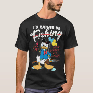 Funny Fishing Dad I'd Rather Be Fishing T-Shirt