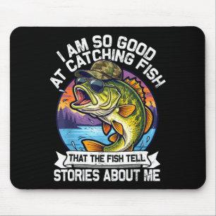 Funny Fishing Dad Men Funny Reel Cool Fish B Fishi Mouse Mat