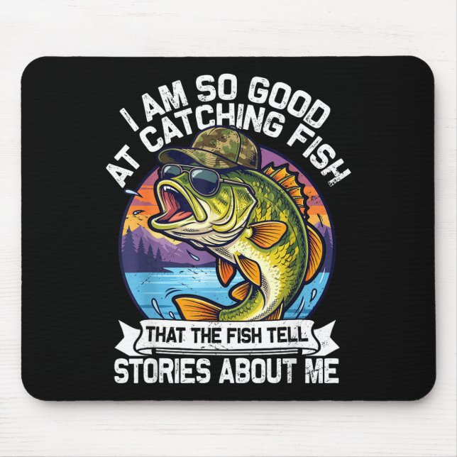 Funny Fishing Dad Men Funny Reel Cool Fish B Fishi Mouse Mat (Front)