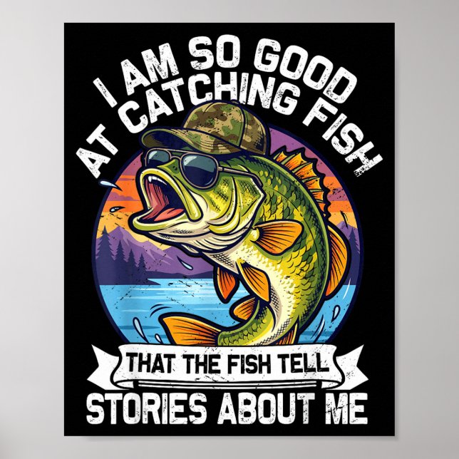 Funny Fishing Dad Men Funny Reel Cool Fish B Fishi Poster (Front)