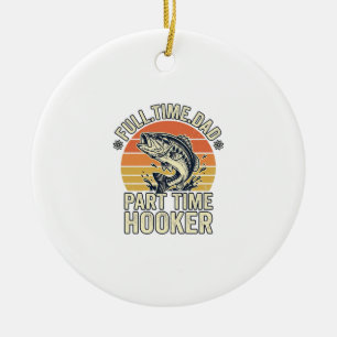 Funny Fishing Dad Vintage Bass Shirt Design (2)_1 Ceramic Tree Decoration