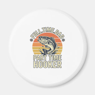 Funny Fishing Dad Vintage Bass Shirt Design (2)_1 Magnet