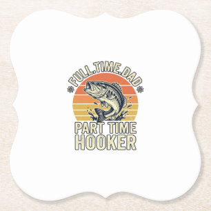 Funny Fishing Dad Vintage Bass Shirt Design (2)_1 Paper Coaster