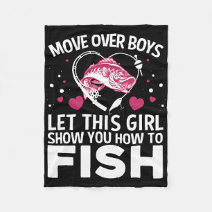 Funny Fishing Design For Girls Women Fisherman Fis Fleece Blanket