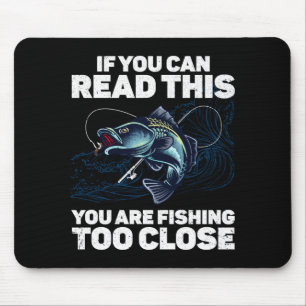 Funny fishing design for men women kids fishes mouse mat