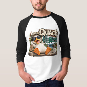 Funny Fishing Duck Design T-Shirt