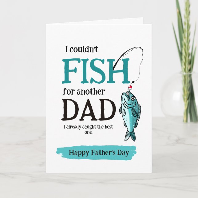 Funny Fishing Father's Day Card (Front)
