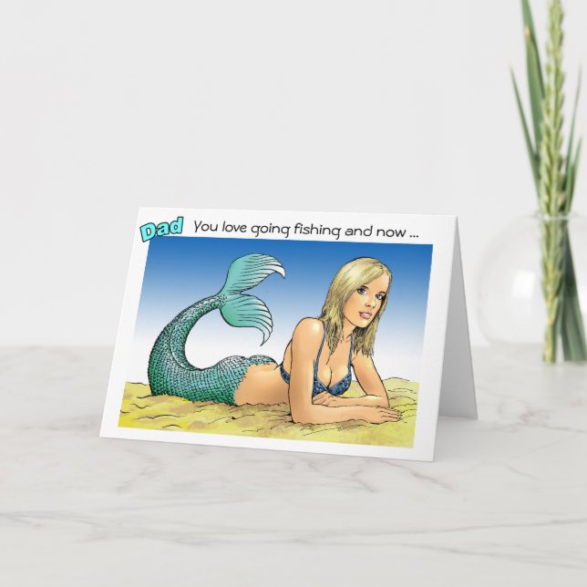Funny Fishing Father's Day Card (Front)
