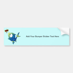 Funny Fishing Fish Bumper Sticker