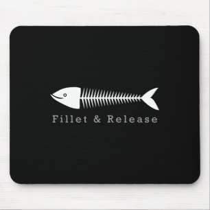 Funny Fishing Fisherman Humour Tee Fillet And Rele Mouse Mat