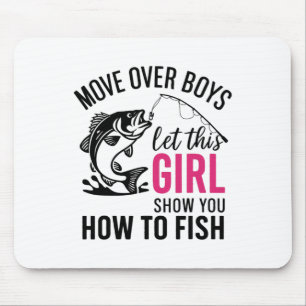 Funny Fishing For Girls Women Fisherman Fishing Lo Mouse Mat
