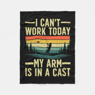 Funny Fishing For Men Women Fisherman Arm Cast Fis Fleece Blanket