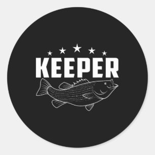 Funny Fishing Gear Keeper Classic Round Sticker