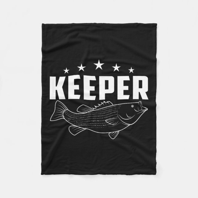Funny Fishing Gear Keeper  Fleece Blanket (Front)
