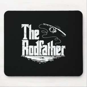 Funny Fishing Gift The Rodfather Mouse Mat