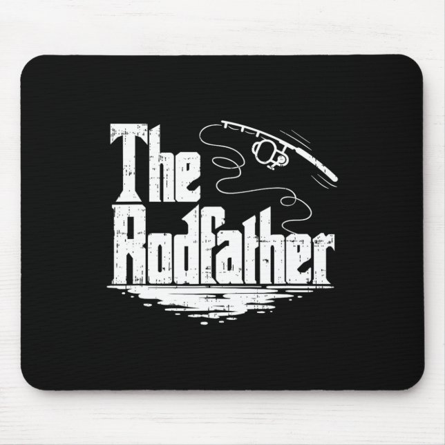 Funny Fishing Gift The Rodfather  Mouse Mat (Front)